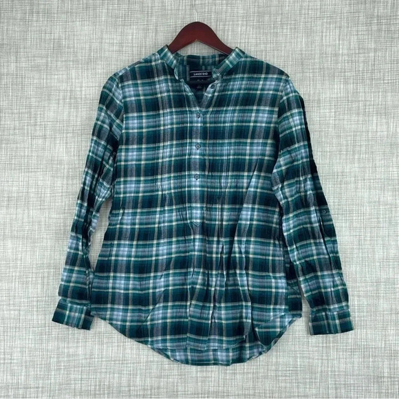Lands End Womens Size 10 Shirt Button Down Long Sleeve plaid 3572 - Picture 1 of 7